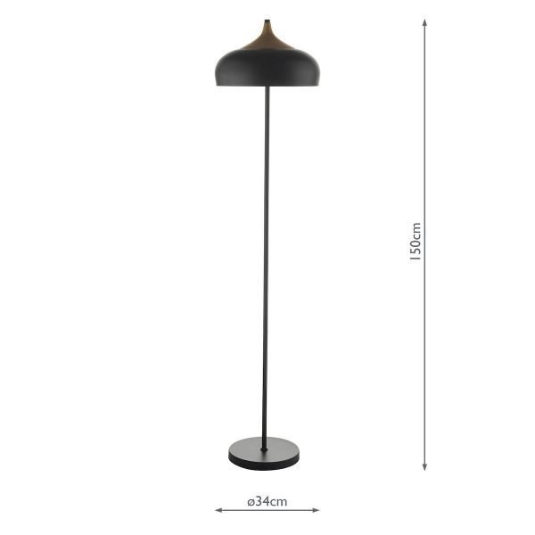 Gaucho 2 Light Floor Lamp Black - Image 5