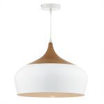 Gaucho 1 Light Pendant White Large
