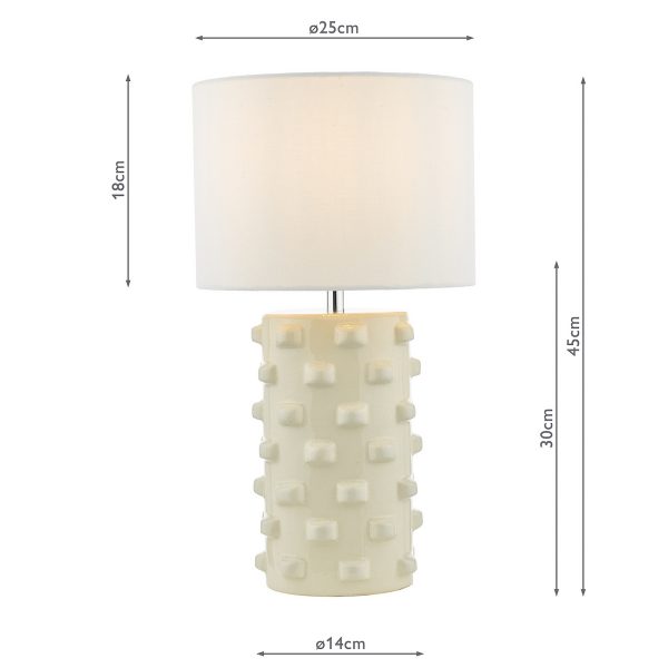 Georgina Table Lamp White With Shade - Image 6