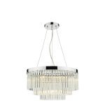 Giovana 5 Light Pendant Polished Chrome Clear Glass