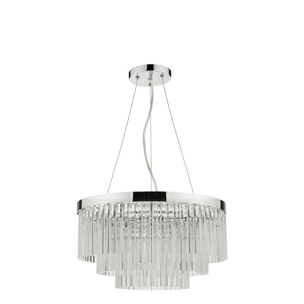 Giovana 5 Light Pendant Polished Chrome Clear Glass - Image 2