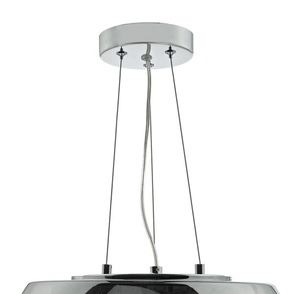 Giselle 5 Light Pendant Smoked & Clear Glass - Image 3