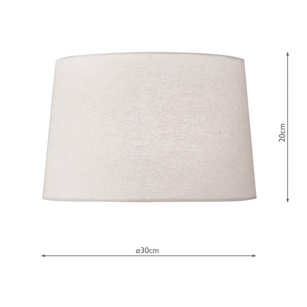 Griffith Grey Linen Tapered Drum Shade 30cm - Image 5