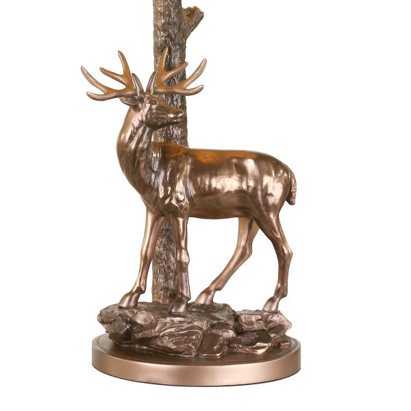 Gulliver Deer Table Lamp in Aged Brass With Shade - Image 3