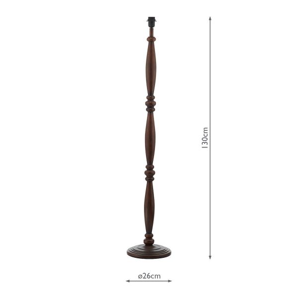 Hayward Floor Lamp Dark Wood Base Only - Image 6