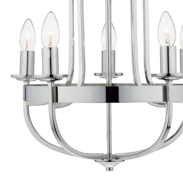 Heythrope 5 Light Pendant Polished Nickel - Image 3