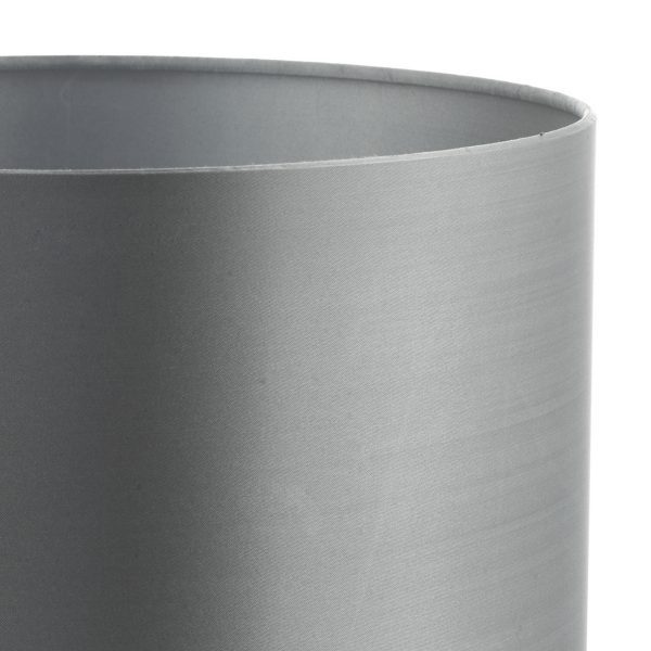 Hilda Grey Faux Silk Drum Shade 12cm - Image 3