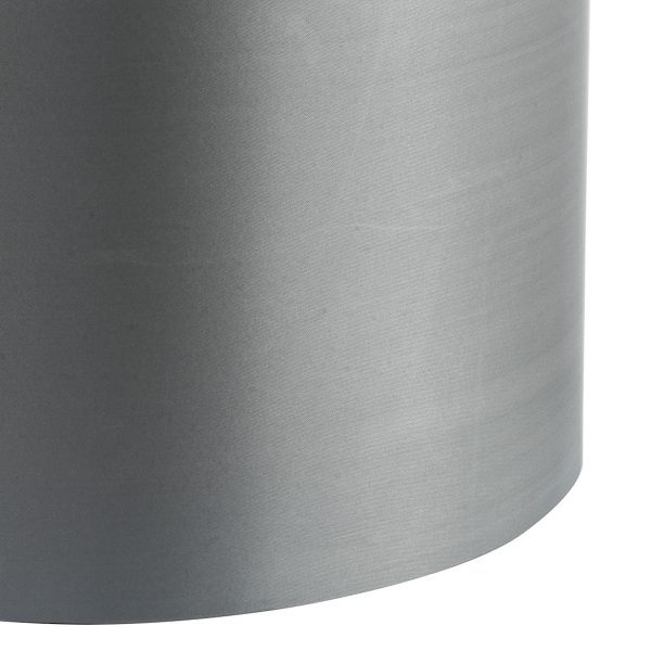 Hilda Grey Faux Silk Drum Shade 12cm - Image 4