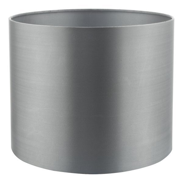 Hilda Grey Faux Silk Drum Shade 12cm - Image 5