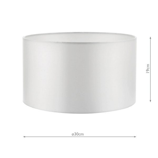 Hilda Ivory Faux Silk Drum Shade 30cm - Image 2