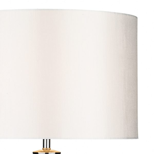 Hinton Table Lamp Polished Chrome Crystal With Shade - Image 2