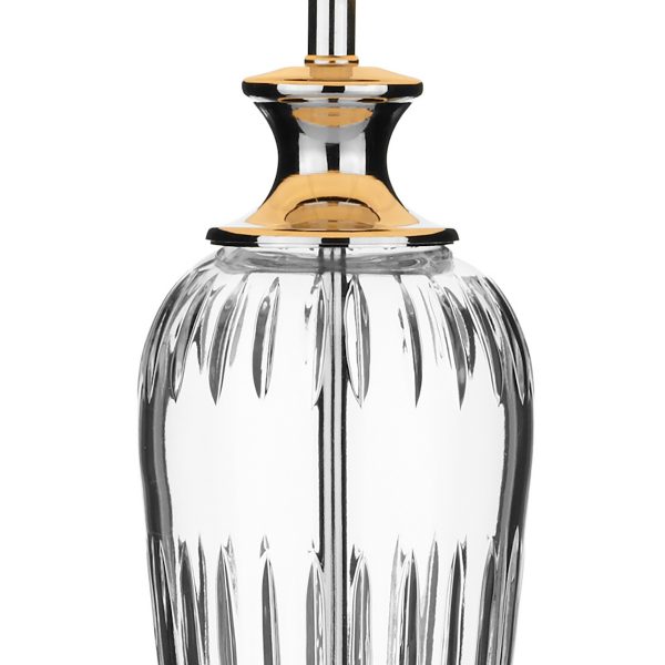 Hinton Table Lamp Polished Chrome Crystal With Shade - Image 3