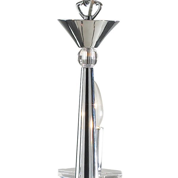 Hyperion 3 Light Dual Mount Pendant Polished Chrome Crystal - Image 3