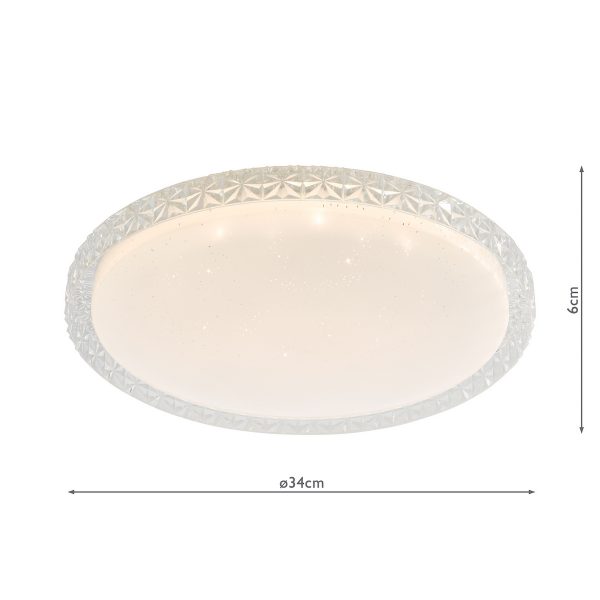 Iben Flush White Acrylic With Colour Changing LED - Image 9