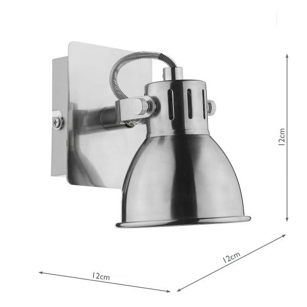 Idaho Single Wall Spotlight Natural Chrome - Image 4