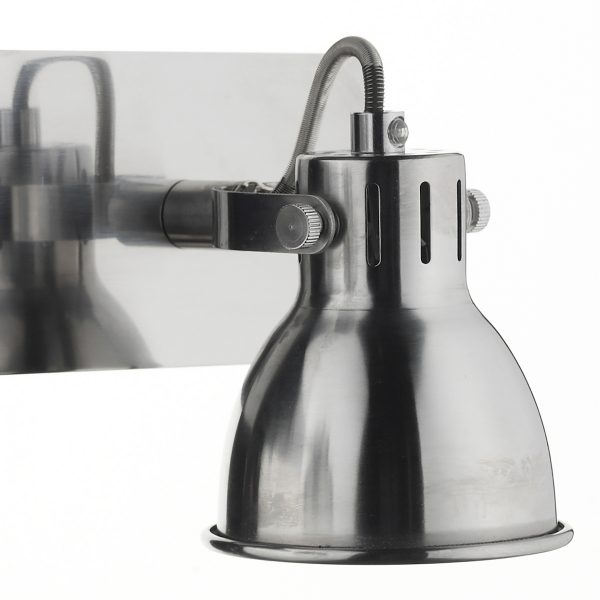 Idaho 2 Light Wall Spotlight Natural Chrome - Image 2
