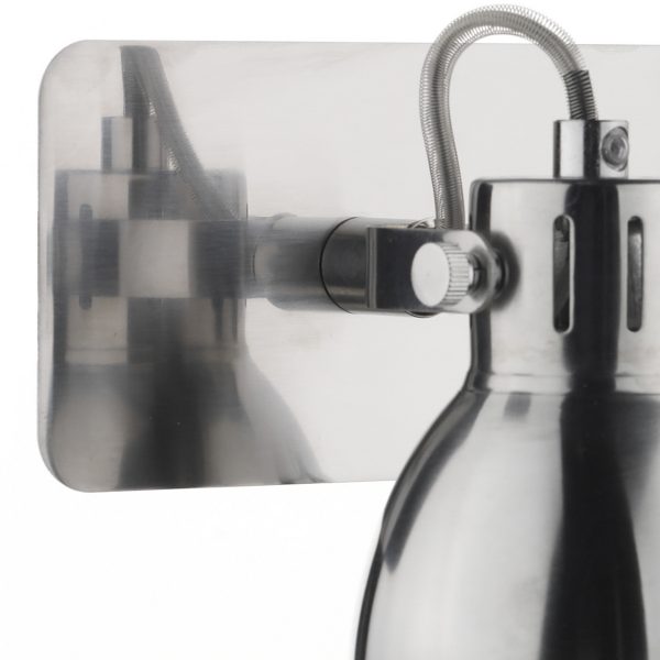 Idaho 2 Light Wall Spotlight Natural Chrome - Image 3