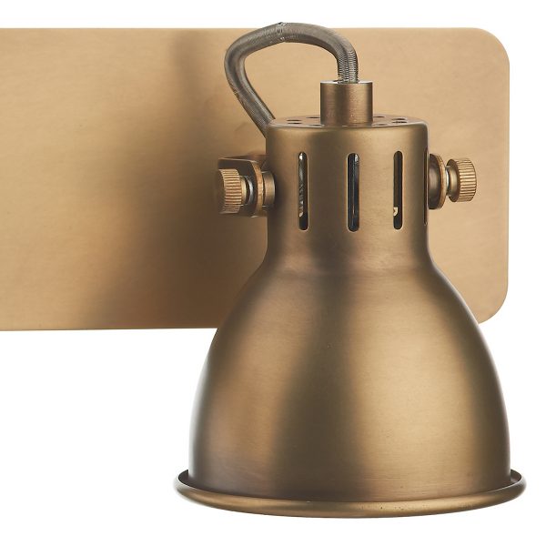 Idaho 2 Light Wall Spotlight Natural Brass - Image 3