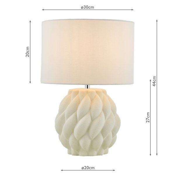 Idonia Table Lamp White With Shade - Image 7