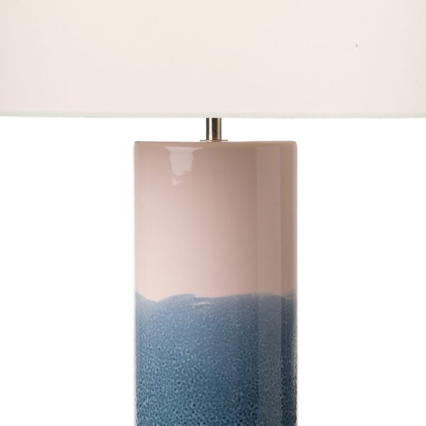Ignatio Table Lamp Ceramic Pink & Blue Base Only - Image 4