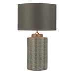 Igor Table Lamp Grey Shagreen Base Only