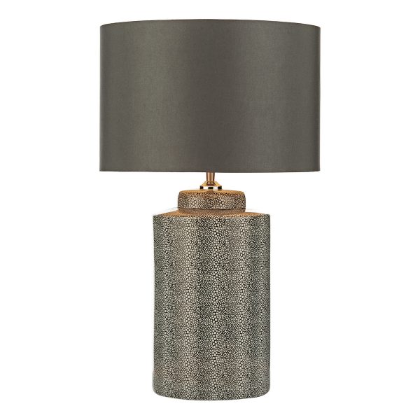 Igor Table Lamp Grey Shagreen Base Only