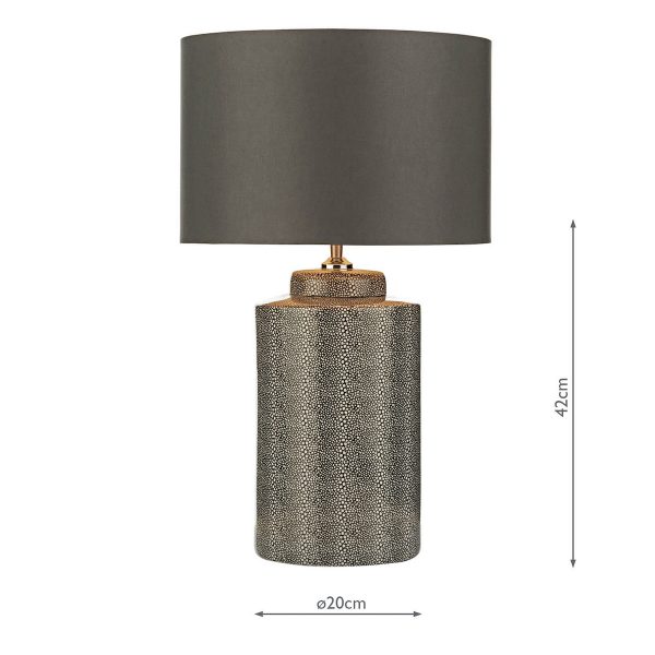 Igor Table Lamp Grey Shagreen Base Only - Image 4