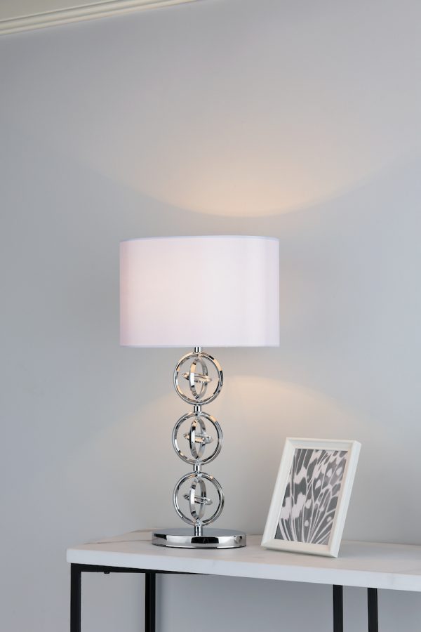 Innsbruck Table Lamp Polished Chrome With Shade - Image 2