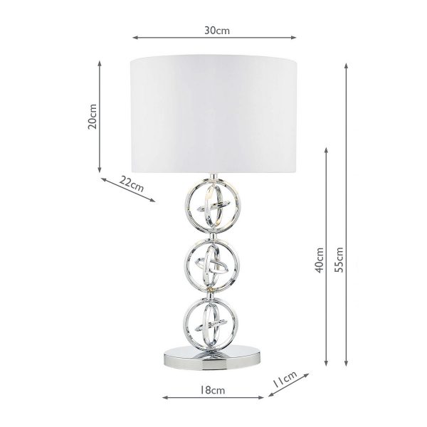 Innsbruck Table Lamp Polished Chrome With Shade - Image 6