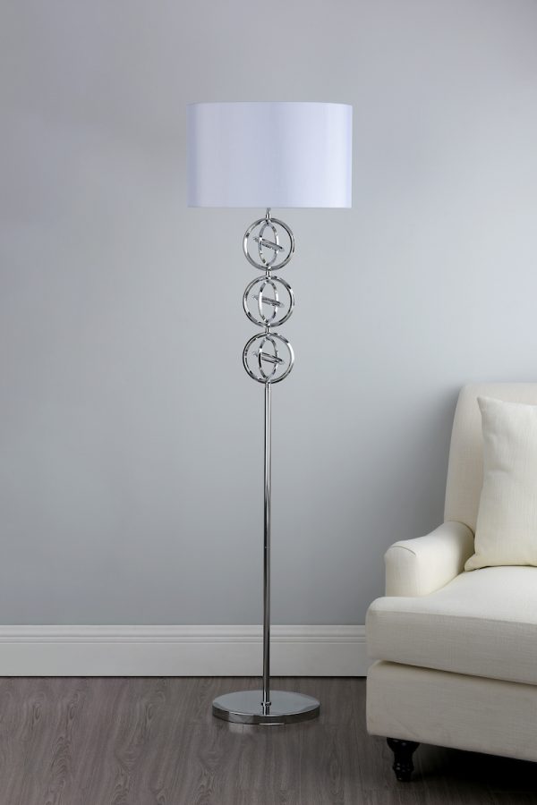 Innsbruck Floor Lamp Polished Chrome With Shade - Image 3