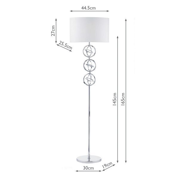 Innsbruck Floor Lamp Polished Chrome With Shade - Image 6