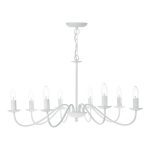 Irwin 8 Light Pendant Dual Mount White