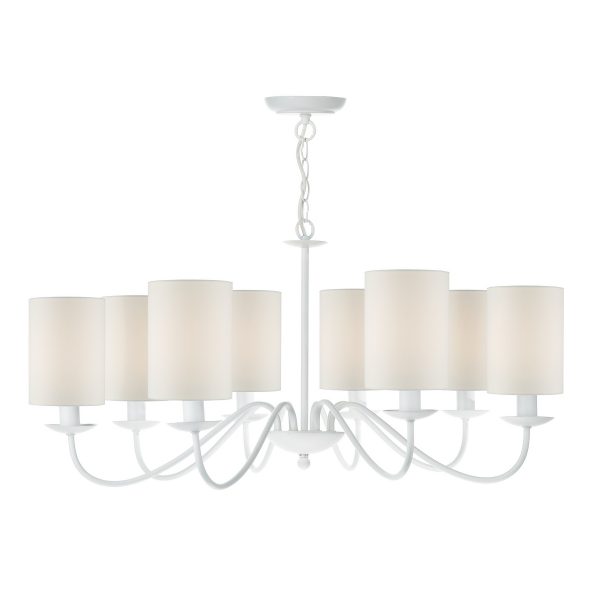 Irwin 8 Light Pendant Dual Mount White - Image 2