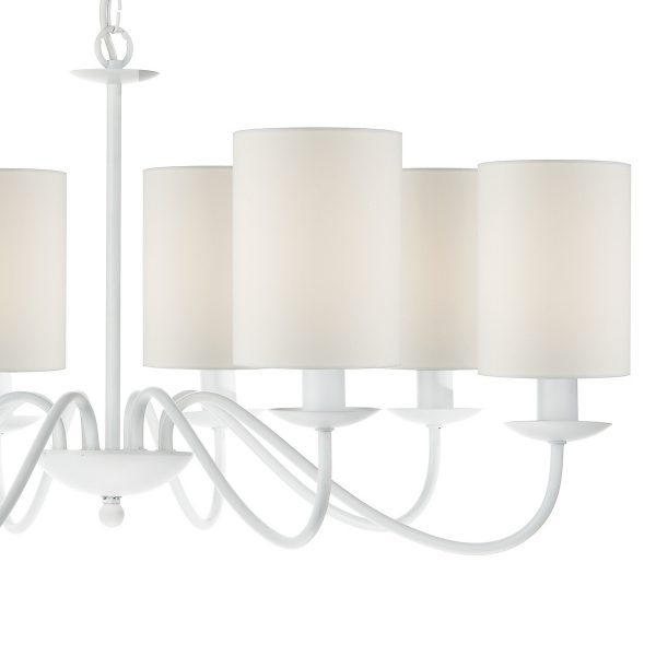 Irwin 8 Light Pendant Dual Mount White - Image 4