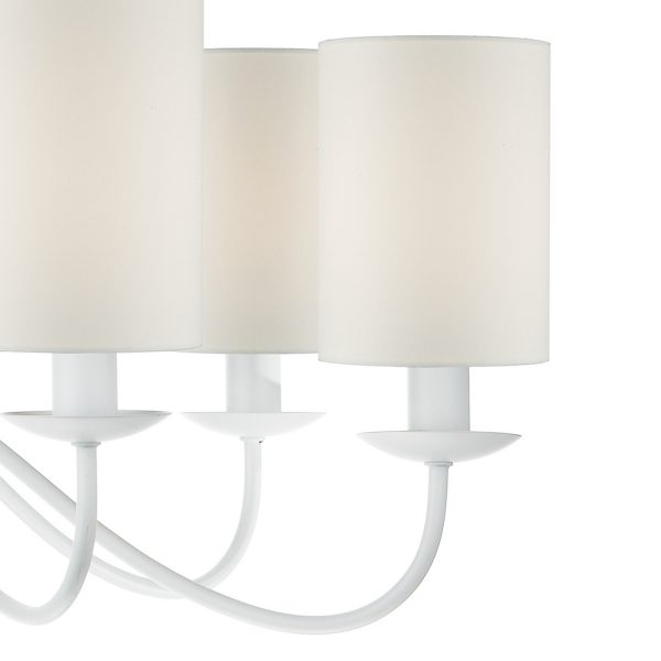 Irwin 8 Light Pendant Dual Mount White - Image 5