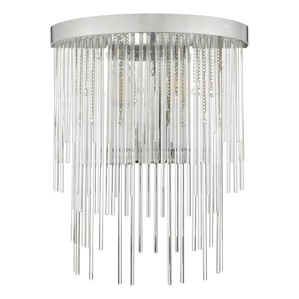 Isla 2 Light Wall Light Polished Chrome And Clear Glass - Image 2