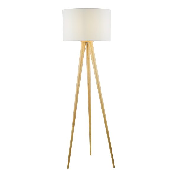 Ivor Tripod Floor Lamp Light Oak Base Only