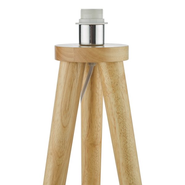 Ivor Tripod Floor Lamp Light Oak Base Only - Image 4