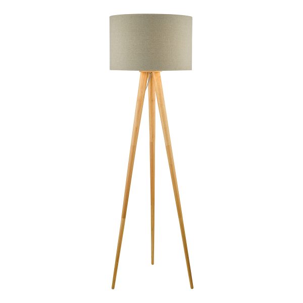 Ivor Tripod Floor Lamp Light Oak Base Only - Image 5