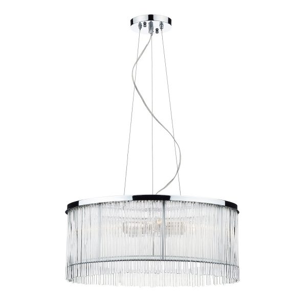 Japan 3 Light Pendant Polished Chrome Glass