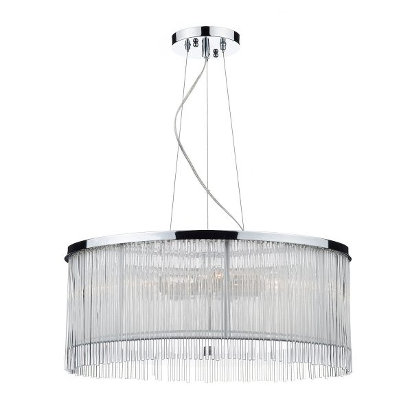 Japan 3 Light Pendant Polished Chrome Glass - Image 2