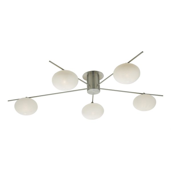 Jasper 5 Light Semi Flush Satin Nickel - Image 2