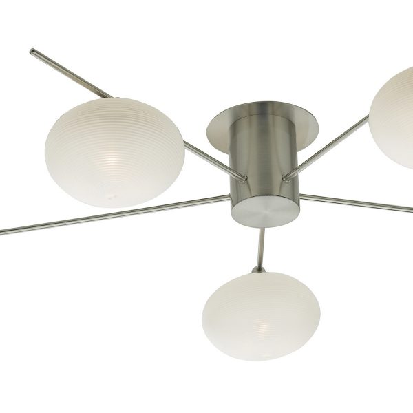 Jasper 5 Light Semi Flush Satin Nickel - Image 4
