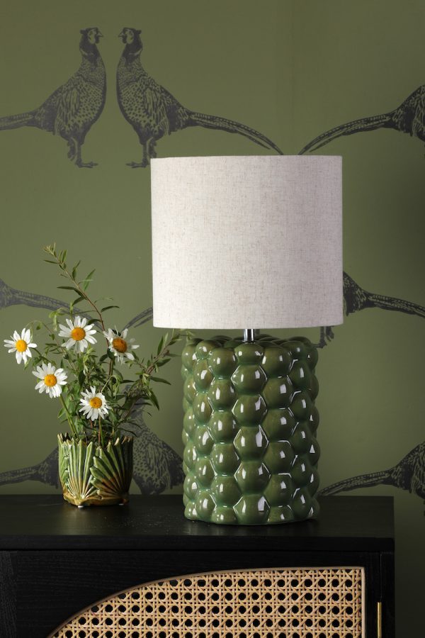 Jayden Table Lamp Green Reactive Glaze With Shade - Image 4