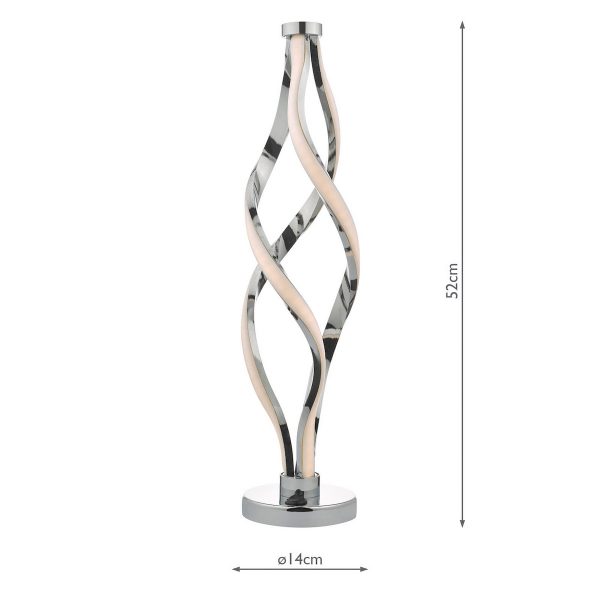 Jive Table Lamp Aluminium & Opal LED - Image 6