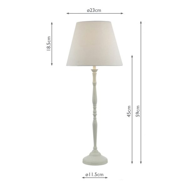 Joanna Table Lamp White With Shade - Image 4