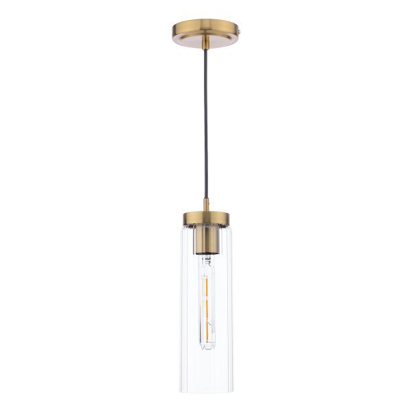 Jodelle Pendant Polished Bronze and Glass - Image 2