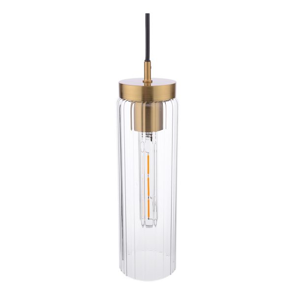Jodelle Pendant Polished Bronze and Glass - Image 3
