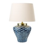 Joy Table Lamp Blue/White Fish Motif Base Only