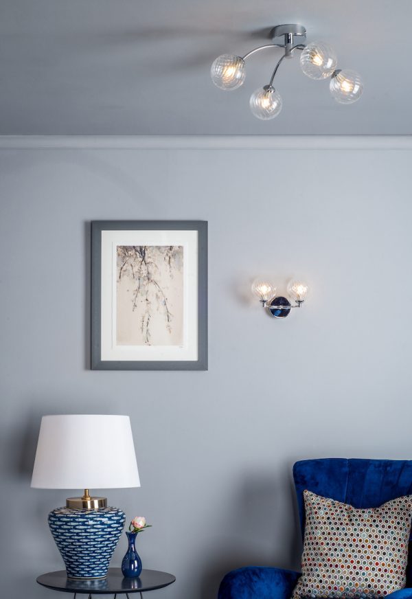 Joy Table Lamp Blue/White Fish Motif Base Only - Image 5